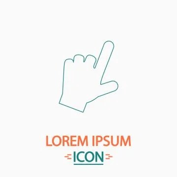 Hand cursor computer symbol Stock Illustration