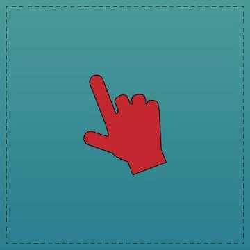 Hand cursor computer symbol 스톡 일러스트