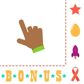 Hand cursor computer symbol Illustrazione stock