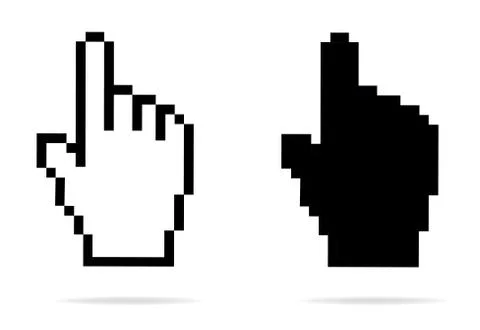Hand cursor icon click. Hand click icon. Finger pointer isolated vector 스톡 일러스트
