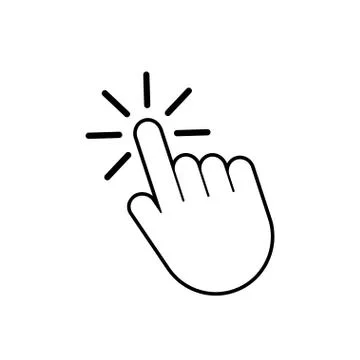 Hand cursor icon click. Vector stock illustration. Stock Illustration