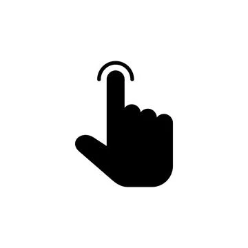 Hand cursor icon. cursor icon vector. hand cursor icon clik Stock Illustration