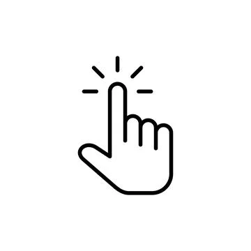 Hand cursor icon. cursor icon vector. hand cursor icon clik Stock Illustration