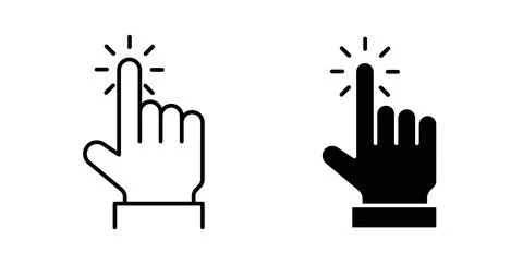 Hand cursor icon Illustration designs pack for Web Stock Illustration