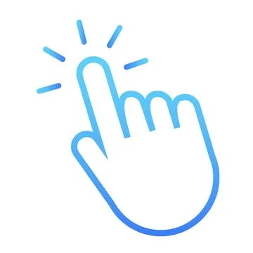 Hand cursor icon. Modern click symbol for web or mobile app. Finger touch o.. Stock Illustration