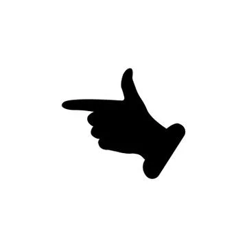 Hand cursor icon. Vector black on white background Stock Illustration