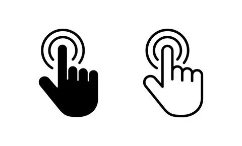 Hand cursor icon vector. cursor sign and symbol. hand cursor icon clik 스톡 일러스트