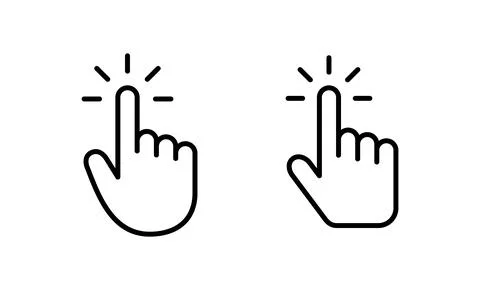 Hand cursor icon vector. cursor sign and symbol. hand cursor icon clik Stock Illustration