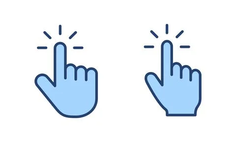 Hand cursor icon vector. cursor sign and symbol. hand cursor icon clik Illustrazione stock