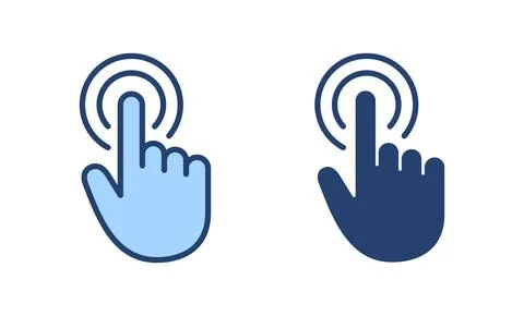 Hand cursor icon vector. cursor sign and symbol. hand cursor icon clik Illustrazione stock