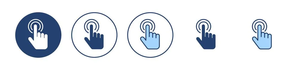 Hand cursor icon vector. cursor sign and symbol. hand cursor icon clik Stock Illustration
