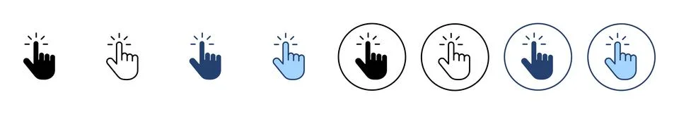 Hand cursor icon vector. cursor sign and symbol. hand cursor icon clik 스톡 일러스트