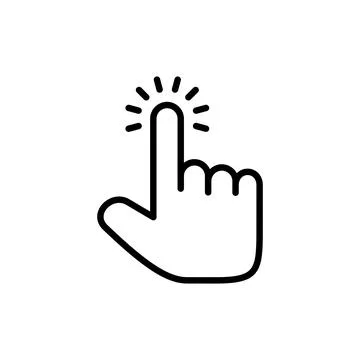 Hand cursor icon vector. cursor sign and symbol. hand cursor icon clik 库存插图