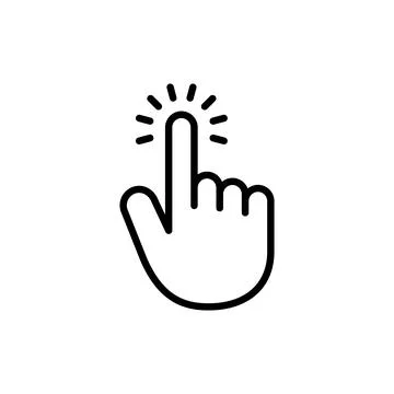 Hand cursor icon vector. cursor sign and symbol. hand cursor icon clik Illustrazione stock
