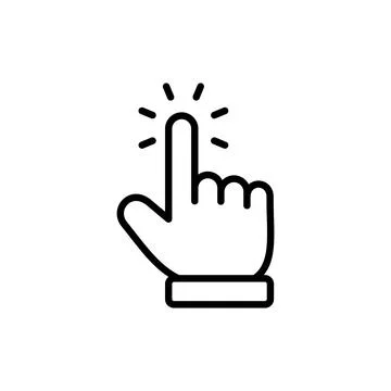 Hand cursor icon vector. cursor sign and symbol. hand cursor icon clik 库存插图