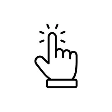 Hand cursor icon vector. cursor sign and symbol. hand cursor icon clik 스톡 일러스트