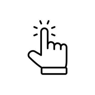 Hand cursor icon vector. cursor sign and symbol. hand cursor icon clik 스톡 일러스트
