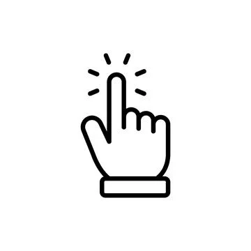 Hand cursor icon vector. cursor sign and symbol. hand cursor icon clik Illustrazione stock