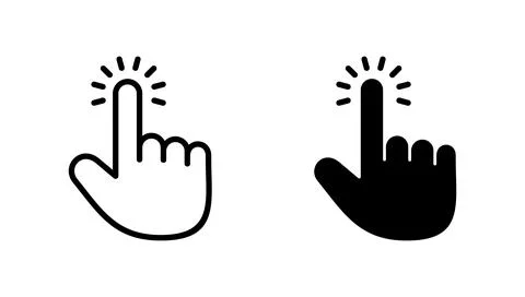 Hand cursor icon vector. cursor sign and symbol. hand cursor icon clik Illustrazione stock
