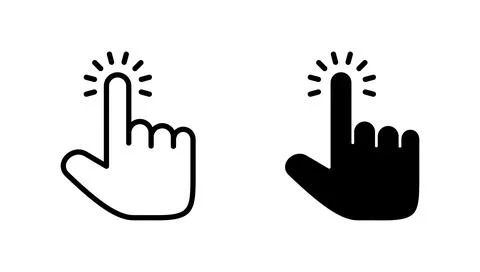 Hand cursor icon vector. cursor sign and symbol. hand cursor icon clik Illustrazione stock