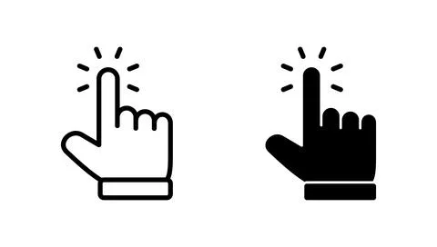 Hand cursor icon vector. cursor sign and symbol. hand cursor icon clik Illustrazione stock