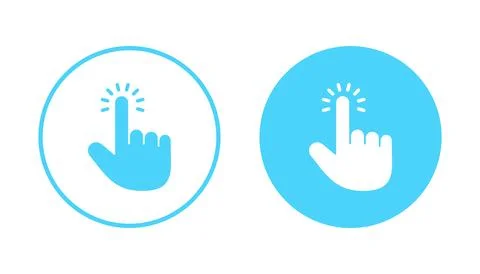 Hand cursor icon vector. cursor sign and symbol. hand cursor icon clik Illustrazione stock