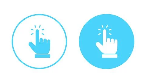 Hand cursor icon vector. cursor sign and symbol. hand cursor icon clik Stock Illustration