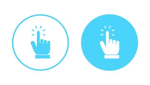 Hand cursor icon vector. cursor sign and symbol. hand cursor icon clik Stock Illustration