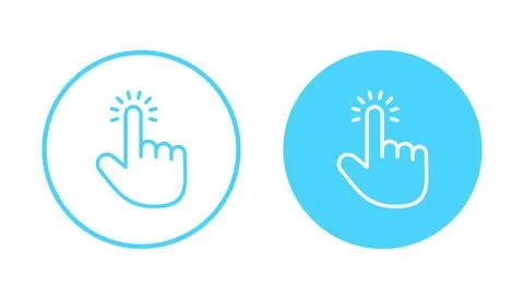 Hand cursor icon vector. cursor sign and symbol. hand cursor icon clik Stock Illustration