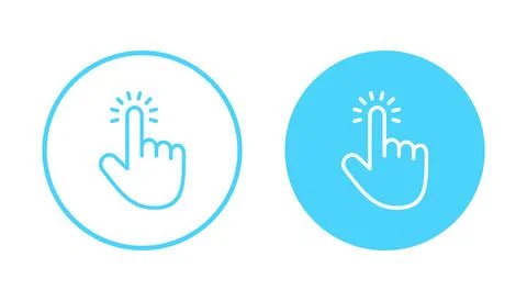 Hand cursor icon vector. cursor sign and symbol. hand cursor icon clik Stock Illustration