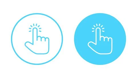 Hand cursor icon vector. cursor sign and symbol. hand cursor icon clik Stock Illustration