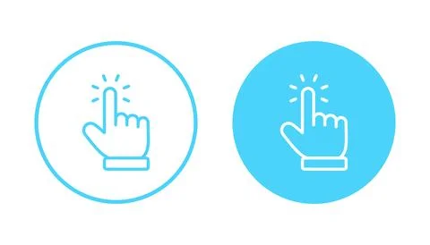 Hand cursor icon vector. cursor sign and symbol. hand cursor icon clik Stock Illustration