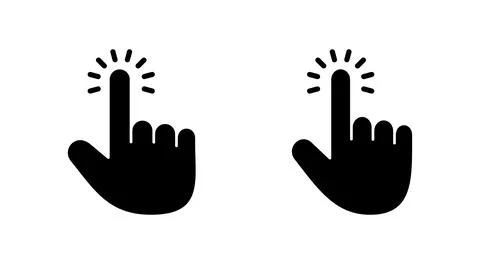Hand cursor icon vector. cursor sign and symbol. hand cursor icon clik Stockillustratie