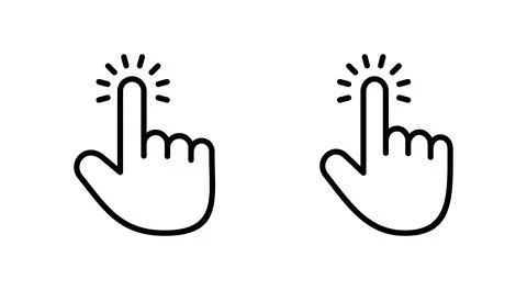 Hand cursor icon vector. cursor sign and symbol. hand cursor icon clik Stockillustratie
