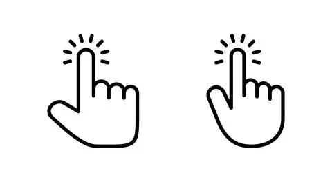 Hand cursor icon vector. cursor sign and symbol. hand cursor icon clik Stockillustratie