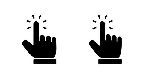Hand cursor icon vector. cursor sign and symbol. hand cursor icon clik Stock Illustration