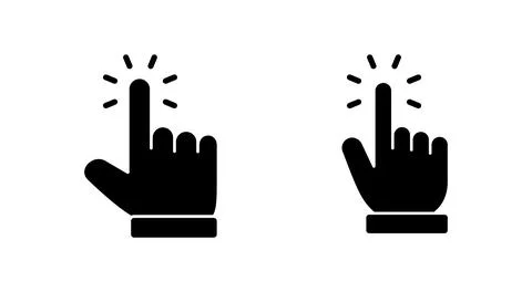 Hand cursor icon vector. cursor sign and symbol. hand cursor icon clik Stock Illustration