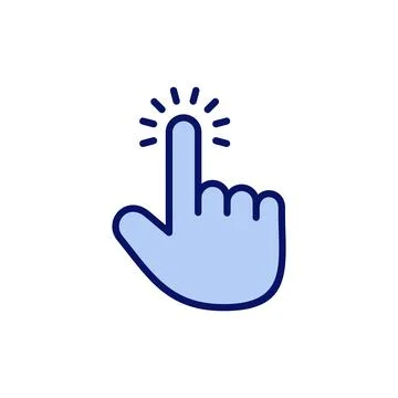 Hand cursor icon vector. cursor sign and symbol. hand cursor icon clik 스톡 일러스트