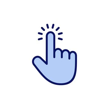Hand cursor icon vector. cursor sign and symbol. hand cursor icon clik Stockillustratie