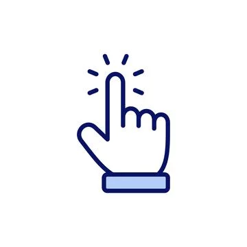Hand cursor icon vector. cursor sign and symbol. hand cursor icon clik 스톡 일러스트