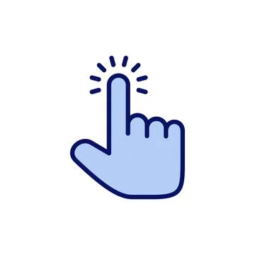 Hand cursor icon vector. cursor sign and symbol. hand cursor icon clik Stockillustratie