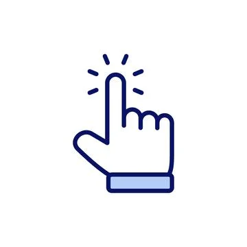 Hand cursor icon vector. cursor sign and symbol. hand cursor icon clik Stockillustratie