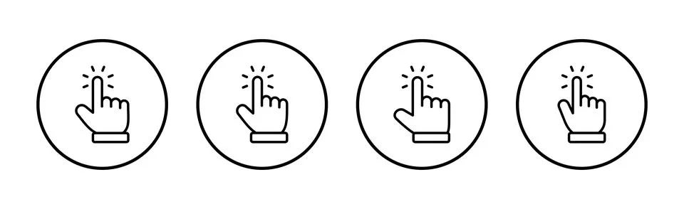 Hand cursor icon vector. cursor sign and symbol. hand cursor icon clik イラスト素材