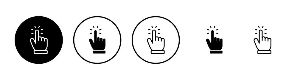 Hand cursor icon vector. cursor sign and symbol. hand cursor icon clik Stockillustratie