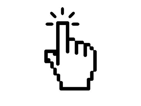 Hand cursor icon vector graphic design Stock Illustration