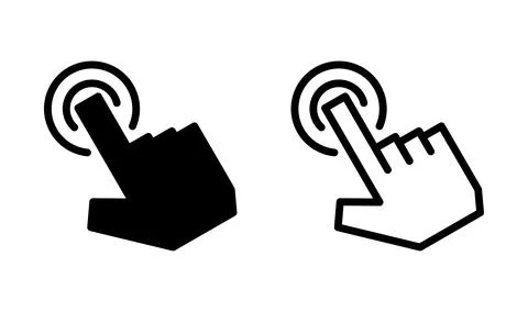 Hand cursor icon vector. hand click icon. pointer icon. cursor Ilustración de archivo