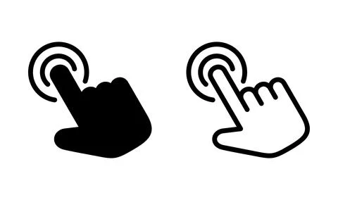 Hand cursor icon vector. hand click icon. pointer icon. cursor Stock Illustration