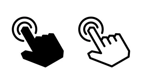 Hand cursor icon vector. hand click icon. pointer icon. cursor Ilustración de archivo