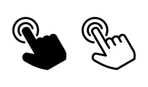 Hand cursor icon vector. hand click icon. pointer icon. cursor Stock Illustration