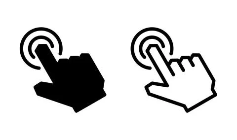 Hand cursor icon vector. hand click icon. pointer icon. cursor Stock Illustration